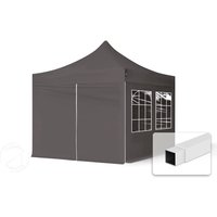 TOOLPORT 3x3m Stahl Faltpavillon, inkl. 4 Seitenteile, dunkelgrau – (582635) TOOLPORT 3x3m Stahl Faltpavillon, inkl. 4 Seitenteile, dunkelgrau – (582635)