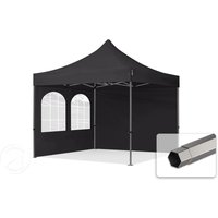 TOOLPORT 3x3m Stahl Faltpavillon, inkl. 2 Seitenteile, schwarz – (600001) TOOLPORT 3x3m Stahl Faltpavillon, inkl. 2 Seitenteile, schwarz – (600001)