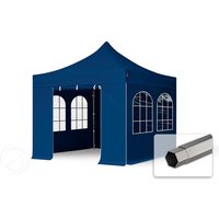 TOOLPORT 3x3m Stahl Faltpavillon, inkl. 4 Seitenteile, dunkelblau – (600009) TOOLPORT 3x3m Stahl Faltpavillon, inkl. 4 Seitenteile, dunkelblau – (600009)