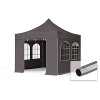 TOOLPORT 3x3m Stahl Faltpavillon, inkl. 4 Seitenteile, dunkelgrau – (600024) TOOLPORT 3x3m Stahl Faltpavillon, inkl. 4 Seitenteile, dunkelgrau – (600024)