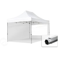 TOOLPORT 3×4,5m Aluminium Faltpavillon, inkl. 2 Seitenteile, weiß – (600214) TOOLPORT 3×4,5m Aluminium Faltpavillon, inkl. 2 Seitenteile, weiß – (600214)