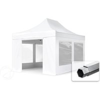 TOOLPORT 3×4,5m Aluminium Faltpavillon, inkl. 4 Seitenteile, weiß – (582876) TOOLPORT 3×4,5m Aluminium Faltpavillon, inkl. 4 Seitenteile, weiß – (582876)