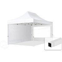 TOOLPORT 3×4,5m Stahl Faltpavillon, inkl. 2 Seitenteile, weiß – (59048) TOOLPORT 3×4,5m Stahl Faltpavillon, inkl. 2 Seitenteile, weiß – (59048)