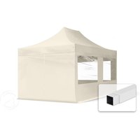 TOOLPORT 3×4,5m Stahl Faltpavillon, inkl. 4 Seitenteile, creme – (59043) TOOLPORT 3×4,5m Stahl Faltpavillon, inkl. 4 Seitenteile, creme – (59043)