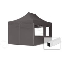 TOOLPORT 3×4,5m Stahl Faltpavillon, inkl. 4 Seitenteile, dunkelgrau – (59045) TOOLPORT 3×4,5m Stahl Faltpavillon, inkl. 4 Seitenteile, dunkelgrau – (59045)