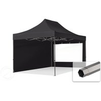 TOOLPORT 3×4,5m Stahl Faltpavillon, inkl. 2 Seitenteile, schwarz – (600041) TOOLPORT 3×4,5m Stahl Faltpavillon, inkl. 2 Seitenteile, schwarz – (600041)