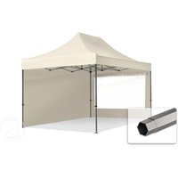 TOOLPORT 3×4,5m Stahl Faltpavillon, inkl. 2 Seitenteile, creme – (600048) TOOLPORT 3×4,5m Stahl Faltpavillon, inkl. 2 Seitenteile, creme – (600048)
