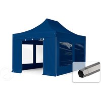 TOOLPORT 3×4,5m Stahl Faltpavillon, inkl. 4 Seitenteile, dunkelblau – (600046) TOOLPORT 3×4,5m Stahl Faltpavillon, inkl. 4 Seitenteile, dunkelblau – (600046)
