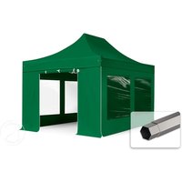 TOOLPORT 3×4,5m Stahl Faltpavillon, inkl. 4 Seitenteile, dunkelgrün – (600052) TOOLPORT 3×4,5m Stahl Faltpavillon, inkl. 4 Seitenteile, dunkelgrün – (600052)