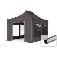 TOOLPORT 3×4,5m Stahl Faltpavillon, inkl. 4 Seitenteile, dunkelgrau – (600055) TOOLPORT 3×4,5m Stahl Faltpavillon, inkl. 4 Seitenteile, dunkelgrau – (600055)