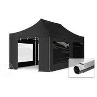 TOOLPORT 3x6m Aluminium Faltpavillon, inkl. 4 Seitenteile, schwarz – (600222) TOOLPORT 3x6m Aluminium Faltpavillon, inkl. 4 Seitenteile, schwarz – (600222)