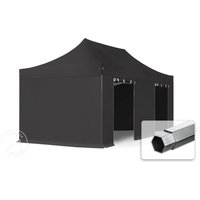TOOLPORT 3x6m Aluminium Faltpavillon, inkl. 4 Seitenteile, schwarz – (600221) TOOLPORT 3x6m Aluminium Faltpavillon, inkl. 4 Seitenteile, schwarz – (600221)