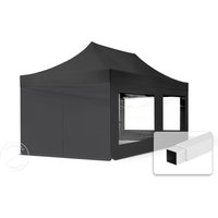 TOOLPORT 3x6m Stahl Faltpavillon, inkl. 4 Seitenteile, schwarz – (59357) TOOLPORT 3x6m Stahl Faltpavillon, inkl. 4 Seitenteile, schwarz – (59357)