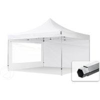 TOOLPORT 4x4m Aluminium Faltpavillon, inkl. 2 Seitenteile, weiß – (600190) TOOLPORT 4x4m Aluminium Faltpavillon, inkl. 2 Seitenteile, weiß – (600190)