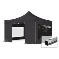 TOOLPORT 4x4m Aluminium Faltpavillon, inkl. 4 Seitenteile, schwarz – (59079) TOOLPORT 4x4m Aluminium Faltpavillon, inkl. 4 Seitenteile, schwarz – (59079)