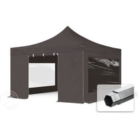 TOOLPORT 4x4m Aluminium Faltpavillon, inkl. 4 Seitenteile, dunkelgrau – (600180) TOOLPORT 4x4m Aluminium Faltpavillon, inkl. 4 Seitenteile, dunkelgrau – (600180)