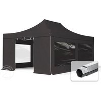 TOOLPORT 4x6m Aluminium Faltpavillon, inkl. 4 Seitenteile, schwarz – (582032) TOOLPORT 4x6m Aluminium Faltpavillon, inkl. 4 Seitenteile, schwarz – (582032)