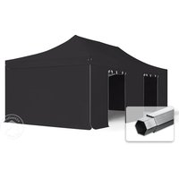 TOOLPORT 4x8m Aluminium Faltpavillon, inkl. 4 Seitenteile, schwarz – (581980) TOOLPORT 4x8m Aluminium Faltpavillon, inkl. 4 Seitenteile, schwarz – (581980)
