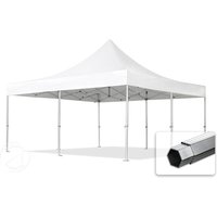 TOOLPORT 5x5m Aluminium Faltpavillon, ohne Seitenteile, weiß – (581988) TOOLPORT 5x5m Aluminium Faltpavillon, ohne Seitenteile, weiß – (581988)