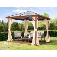 TOOLPORT 3×3 m Hardtop Gartenpavillon, inkl. 4 Seitenteile, champagnerfarben – (301345) TOOLPORT 3×3 m Hardtop Gartenpavillon, inkl. 4 Seitenteile, champagnerfarben – (301345)