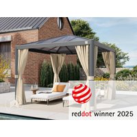 PRIMEYARD 3x3m Hardtop Gartenpavillon, inkl. 4 Seitenteile, champagnerfarben – (300663) PRIMEYARD 3x3m Hardtop Gartenpavillon, inkl. 4 Seitenteile, champagnerfarben – (300663)