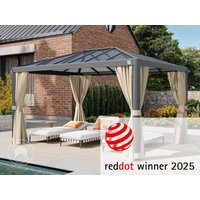PRIMEYARD 3x4m Hardtop Gartenpavillon, inkl. 4 Seitenteile, champagnerfarben – (300665) PRIMEYARD 3x4m Hardtop Gartenpavillon, inkl. 4 Seitenteile, champagnerfarben – (300665)