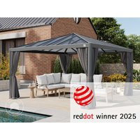 PRIMEYARD 4x4m Hardtop Gartenpavillon, inkl. 4 Seitenteile, loft grey – (300666) PRIMEYARD 4x4m Hardtop Gartenpavillon, inkl. 4 Seitenteile, loft grey – (300666)