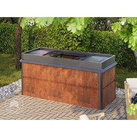 PRIMEYARD 200 x 85 x 77 cm Hochbeet, Cortenstahl, Rost-Optik | inkl. Frühbeetaufsatz und Schneckenschutz – (GFPV00790) PRIMEYARD 200 x 85 x 77 cm Hochbeet, Cortenstahl, Rost-Optik | inkl. Frühbeetaufsatz und Schneckenschutz – (GFPV00790)