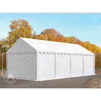 TOOLPORT 4×8 m Lagerzelt, PVC-Plane, weiß, mit Bodenrahmen – (7201) TOOLPORT 4×8 m Lagerzelt, PVC-Plane, weiß, mit Bodenrahmen – (7201)