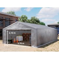 TOOLPORT 5x10m Lagerzelt, PE-Plane, grau – (4774) TOOLPORT 5x10m Lagerzelt, PE-Plane, grau – (4774)