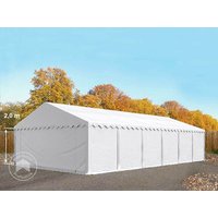TOOLPORT 6×12 m Lagerzelt, PVC-Plane, weiß, mit Bodenrahmen – (7256) TOOLPORT 6×12 m Lagerzelt, PVC-Plane, weiß, mit Bodenrahmen – (7256)