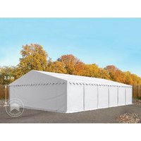 TOOLPORT 8×12 m Lagerzelt, PVC-Plane, weiß, mit Bodenrahmen – (7255) TOOLPORT 8×12 m Lagerzelt, PVC-Plane, weiß, mit Bodenrahmen – (7255)