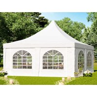 TOOLPORT 5x5m Pagodenzelt, PVC-Plane, weiß – (1064) TOOLPORT 5x5m Pagodenzelt, PVC-Plane, weiß – (1064)