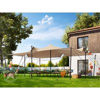 TOOLPORT 4,5×6 m Stretchzelt, inkl. Stahlpfosten-Set, Sand – (1700) TOOLPORT 4,5×6 m Stretchzelt, inkl. Stahlpfosten-Set, Sand – (1700)