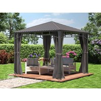 TOOLPORT 3×3 m Hardtop Gartenpavillon, inkl. 4 Seitenteile, loft grey – (300193) TOOLPORT 3×3 m Hardtop Gartenpavillon, inkl. 4 Seitenteile, loft grey – (300193)