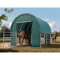 TOOLPORT 3x3m Weidezelt, PVC-Plane, dunkelgrün, Betonbefestigung – (330667) TOOLPORT 3x3m Weidezelt, PVC-Plane, dunkelgrün, Betonbefestigung – (330667)