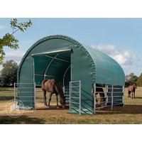 TOOLPORT 4x4m Weidezelt, PVC-Plane, dunkelgrün, Erdbefestigung – (330614) TOOLPORT 4x4m Weidezelt, PVC-Plane, dunkelgrün, Erdbefestigung – (330614)