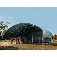 TOOLPORT 8x8m Weidezelt, PVC-Plane, dunkelgrün, Betonbefestigung – (330621) TOOLPORT 8x8m Weidezelt, PVC-Plane, dunkelgrün, Betonbefestigung – (330621)