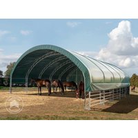 TOOLPORT 10x10m Weidezelt, PVC-Plane, dunkelgrün, Betonbefestigung – (330709) TOOLPORT 10x10m Weidezelt, PVC-Plane, dunkelgrün, Betonbefestigung – (330709)