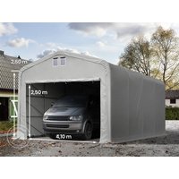 TOOLPORT 5x8m Zeltgarage, PVC-Plane, grau, mit Statik (Betonuntergrund) – (99528) TOOLPORT 5x8m Zeltgarage, PVC-Plane, grau, mit Statik (Betonuntergrund) – (99528)