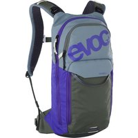 Tweeks Cycles Evoc EVOC Stage 6L Performance Backpack + 2L Hydration Bladder - Steel / Violet / Dark Olive | Clearance section. 365 day returns, 0% finance & FREE delivery over £50
