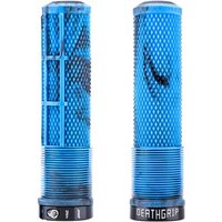 Tweeks Cycles DMR DeathGrip2 Flangeless Grips - Thin, Marble Blue | Clearance section. 365 day returns, 0% finance & FREE delivery over £50