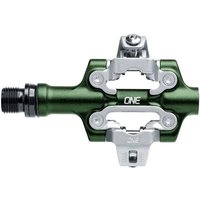 Tweeks Cycles OneUp Components XC Clip Pedals - Dark Green | Clearance section. 365 day returns, 0% finance & FREE delivery over £50