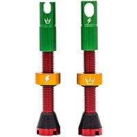 Tweeks Cycles Peaty's x 50to01 Tubeless MK2 Rasta Valves - Green,orange,red | Clearance section. 365 day returns, 0% finance & FREE delivery over £50