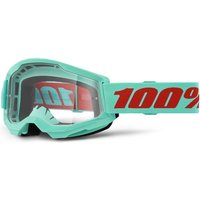 Tweeks Cycles 100% Strata 2 Goggles - Maupiti / Clear Lens | Clearance section. 365 day returns, 0% finance & FREE delivery over £50