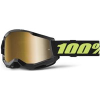Tweeks Cycles 100% Strata 2 Goggles - Solar Eclipse / Mirror True Gold Lens | Clearance section. 365 day returns, 0% finance & FREE delivery over £50
