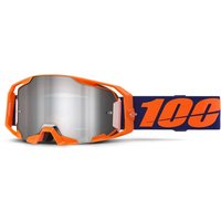 Tweeks Cycles 100% Armatic Goggles - Neon Orange / Mirror Silver Flash Lens | Clearance section. 365 day returns, 0% finance & FREE delivery over £50