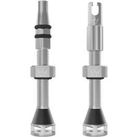 Tweeks Cycles Peaty's Holeshot Fast Flow Tubeless Valves - Silver, 42mm | Clearance section. 365 day returns, 0% finance & FREE delivery over £50