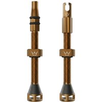 Tweeks Cycles Peaty's Holeshot Fast Flow Tubeless Valves - Bourbon Bronze, 60mm | Clearance section. 365 day returns, 0% finance & FREE delivery over £50