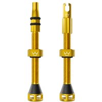 Tweeks Cycles Peaty's Holeshot Fast Flow Tubeless Valves - Gold, 60mm | Clearance section. 365 day returns, 0% finance & FREE delivery over £50